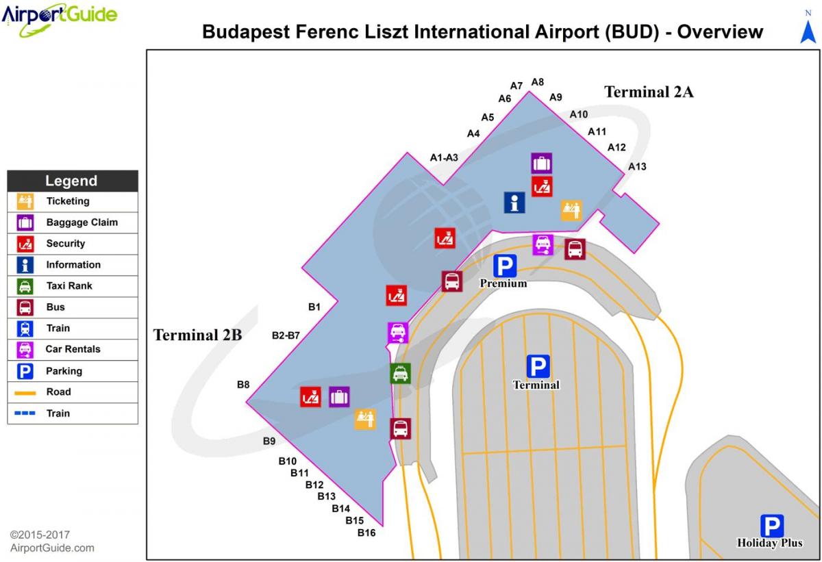 budimpešti mapu aerodrom