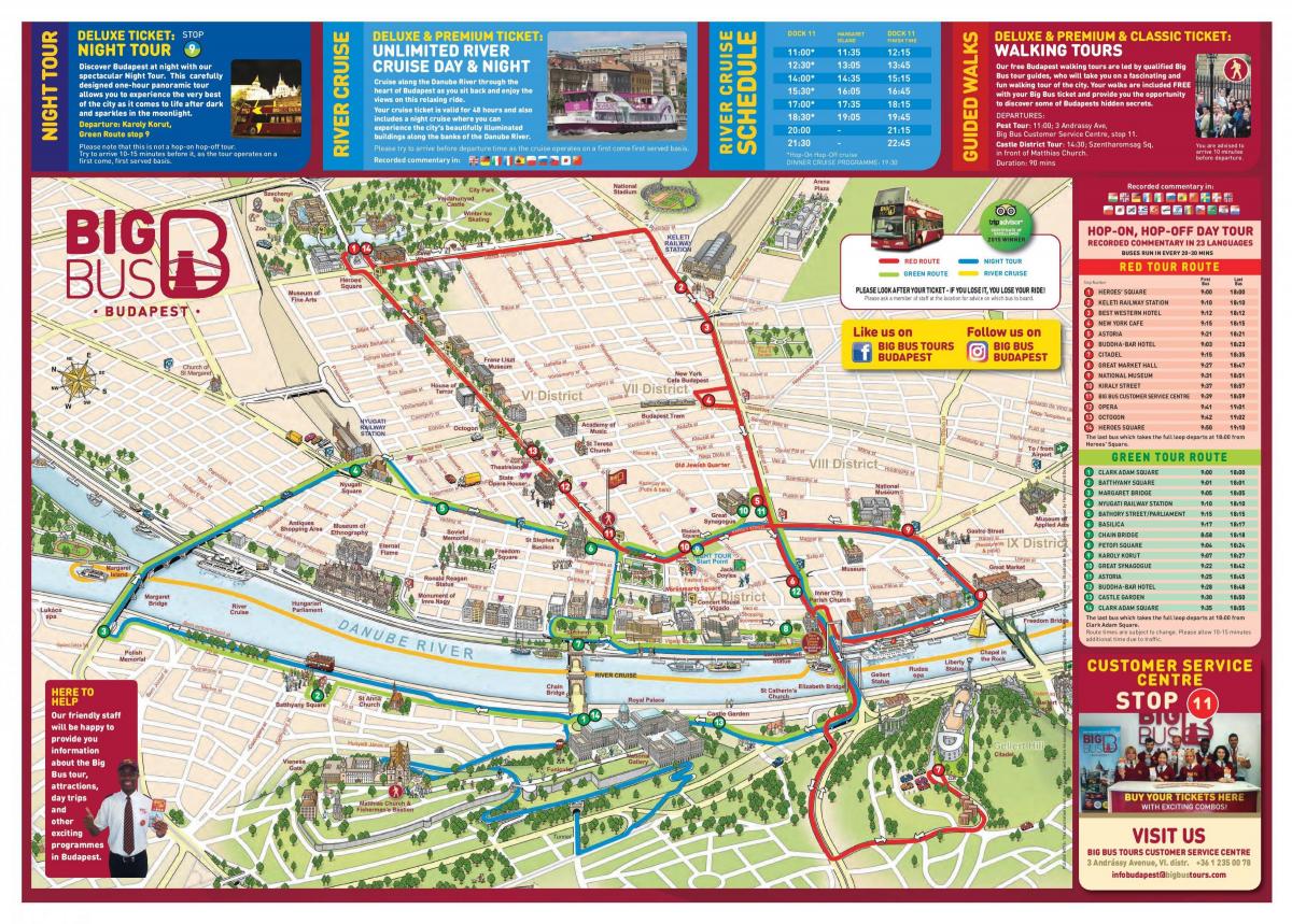 budimpešti veliki autobus obilazak mapu