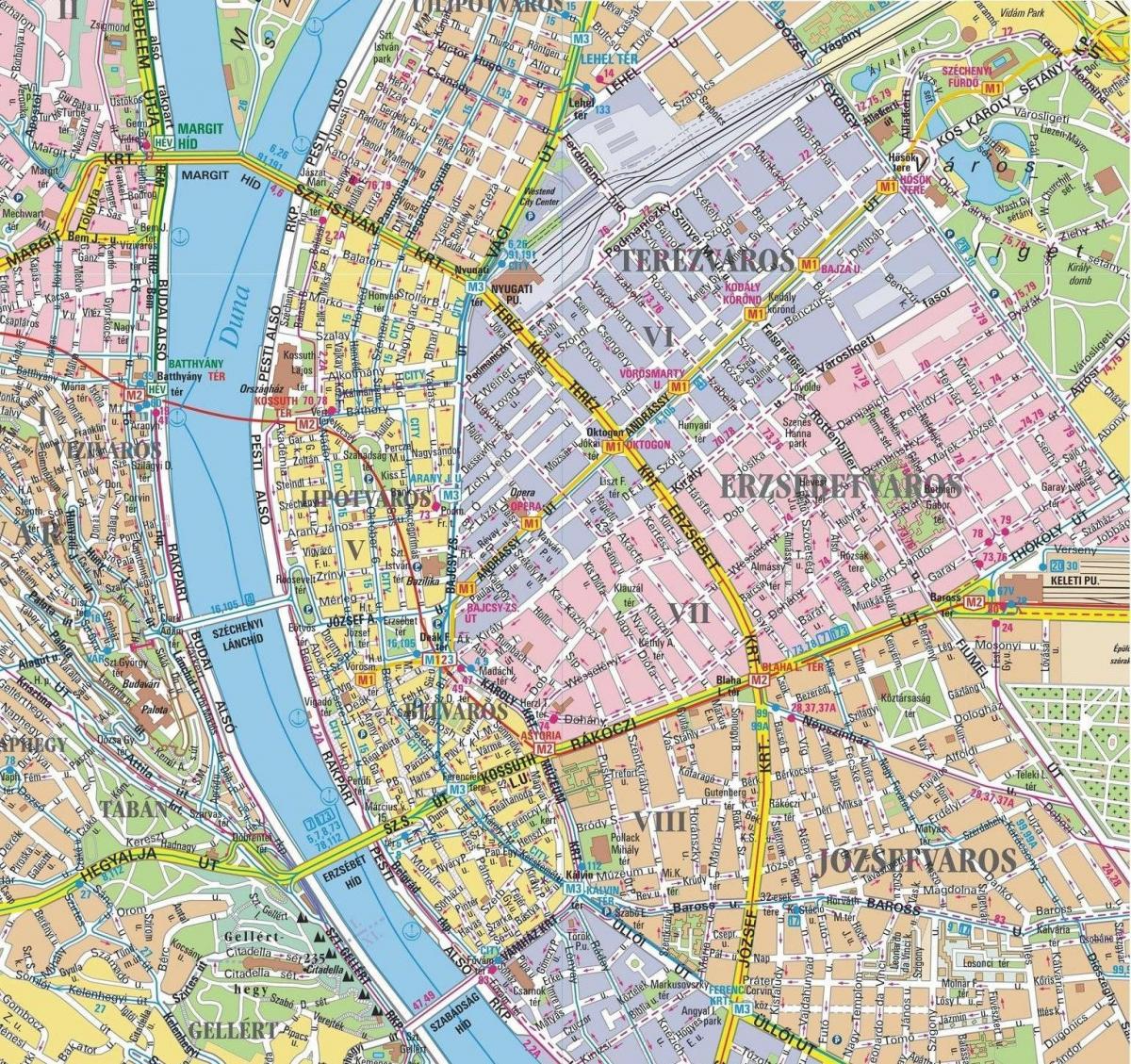 mapa okruga u budimpešti