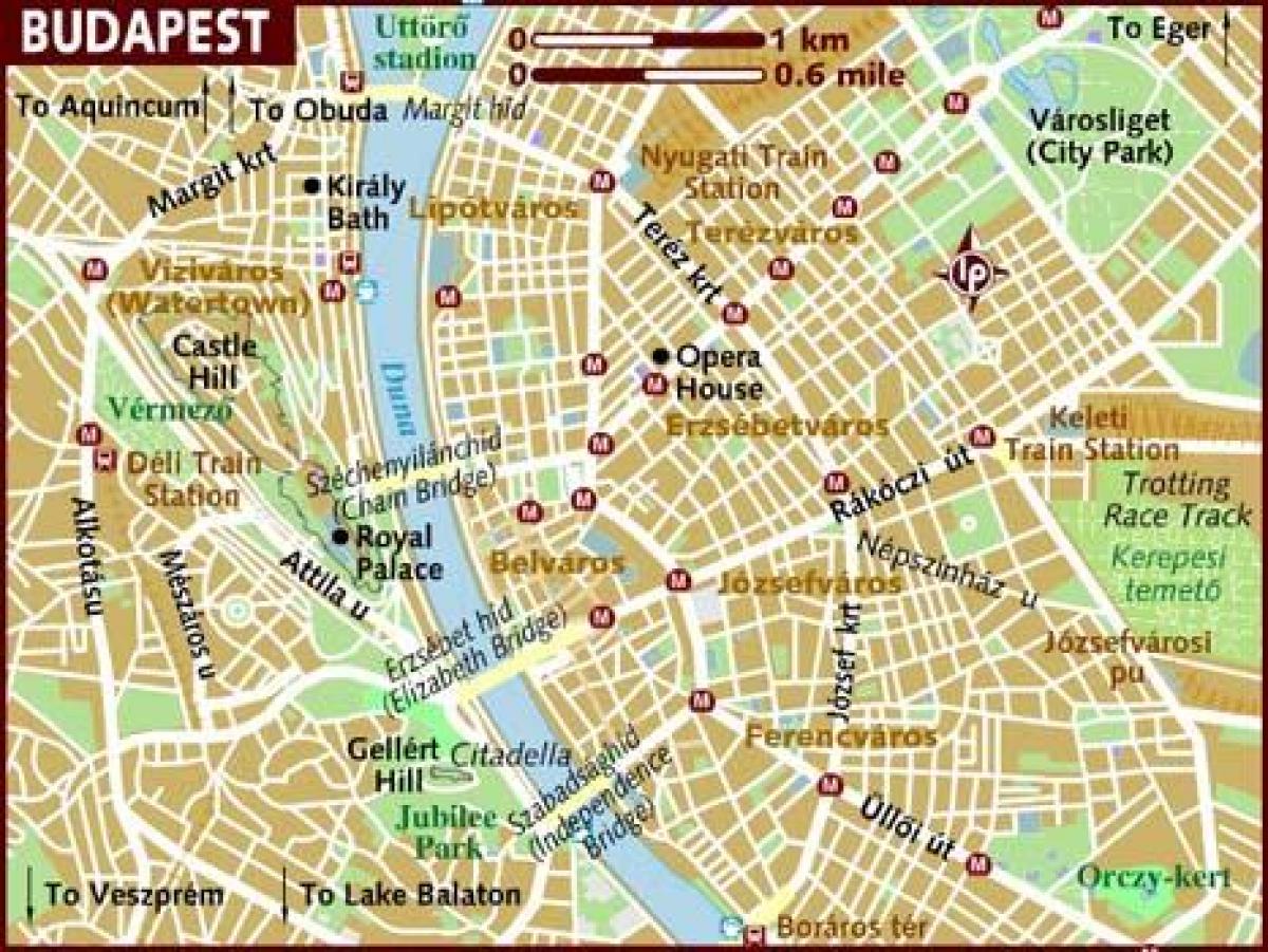 grad mapu budimpešti mađarske