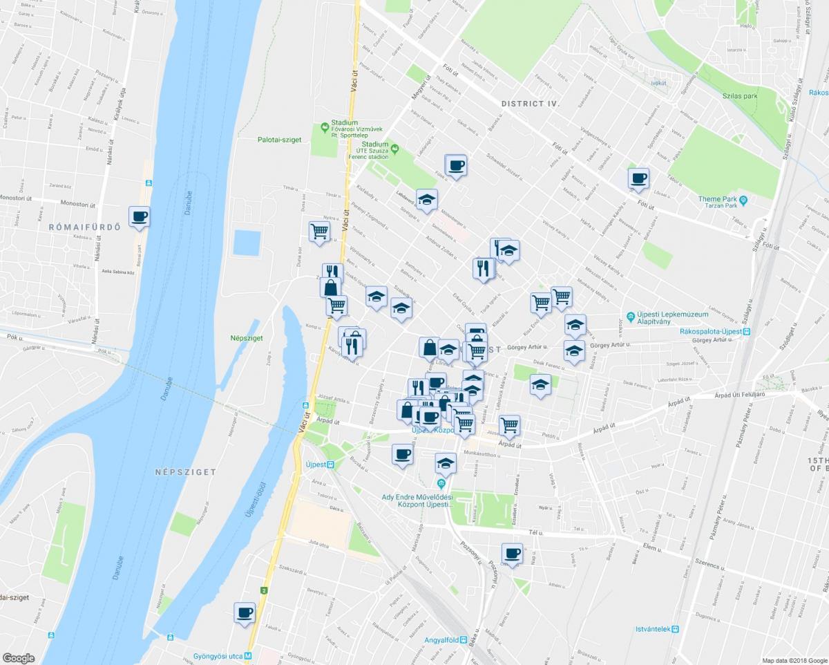 mapa budimpešti restoranima