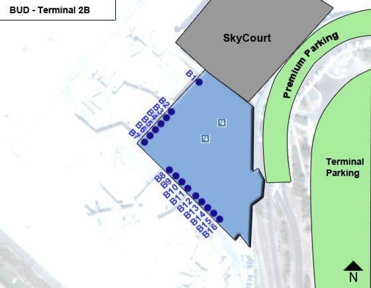 aerodrom u budimpešti terminal 2b mapu