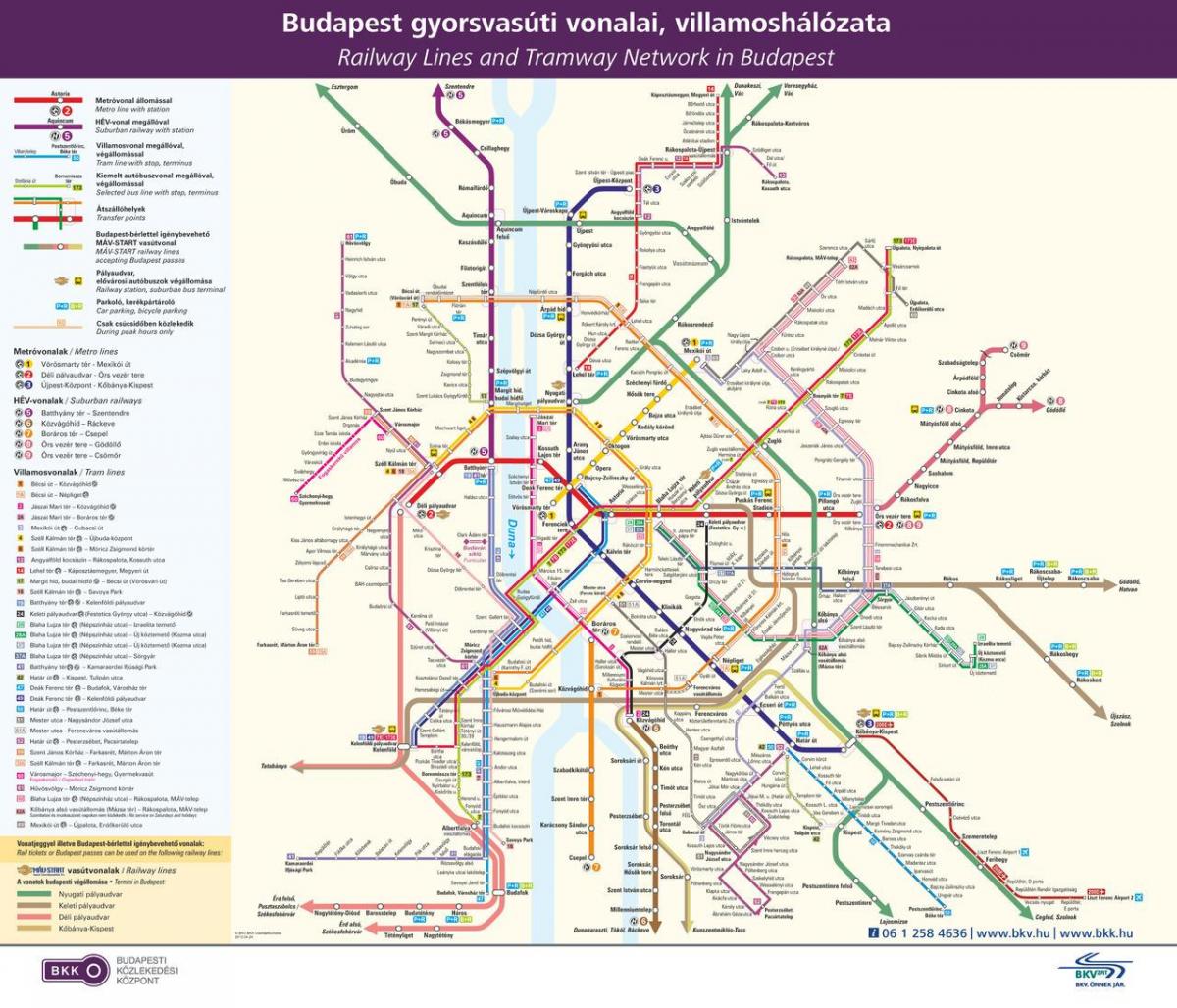budimpešti javni prevoz je mapa