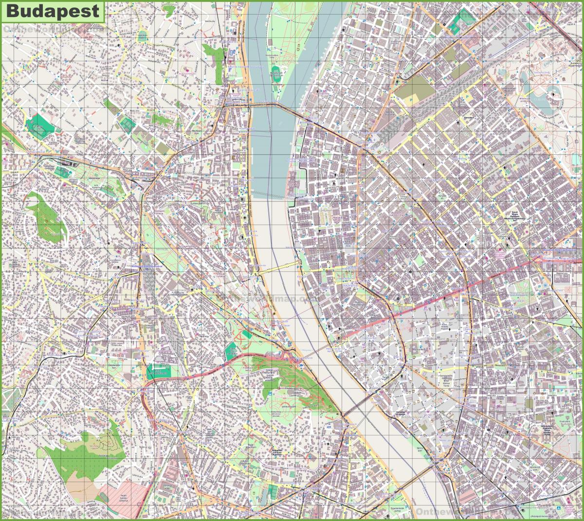 ulična mapa u budimpešti mađarske
