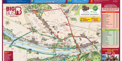 Budimpešti veliki autobus obilazak mapu