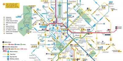 Mapa budimpešti javnog prevoza