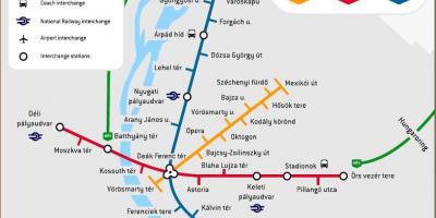 Metro mapu budimpešti mađarske