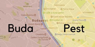 Budimpešti naseljima mapu
