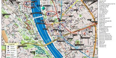 Mapa hilton-u budimpešti