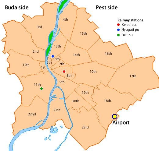 budimpešti 8 distriktu mapu