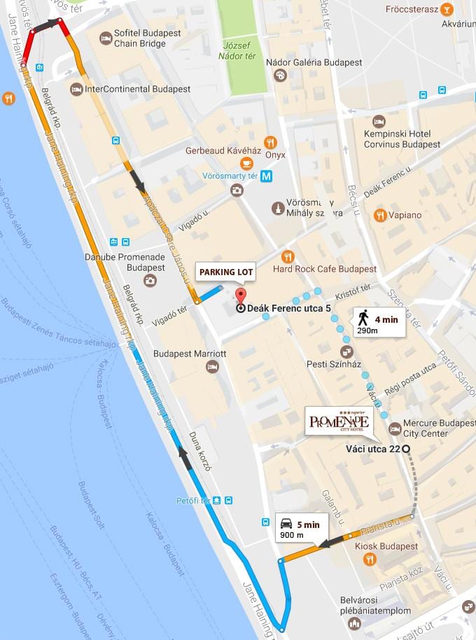 mapa budimpešti garaži