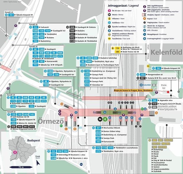 mapa budimpešti kelenfoe stanica