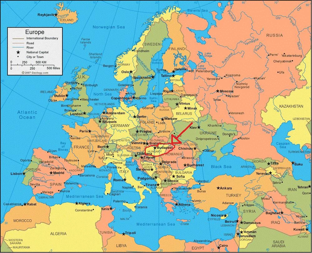 budimpešti lokaciju mapu