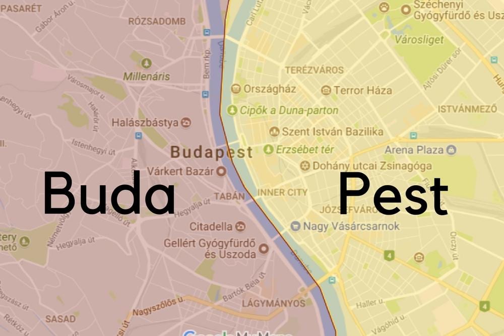 budimpešti naseljima mapu