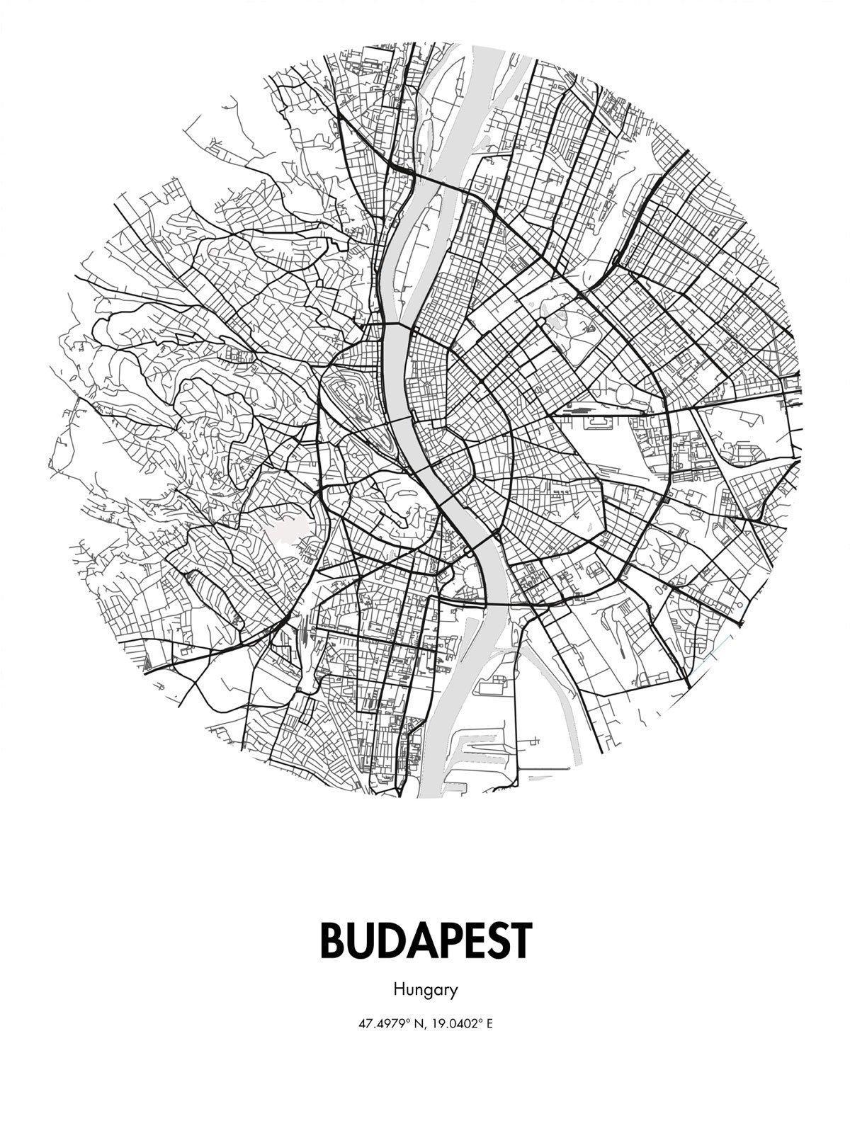 mapa budimpešti umjetnost