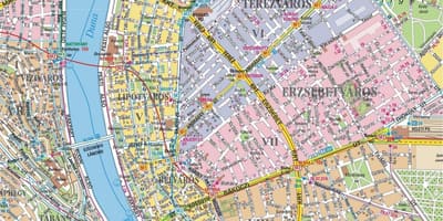 Mapa okruga u budimpešti