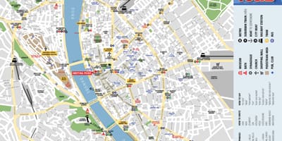 Mapa budimpešti hoda