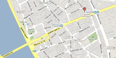 Mapa budimpešti hostel