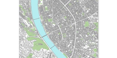 Mapa budimpešti mapu otisak