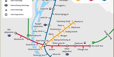 Budimpešti autobuskoj stanici mapu