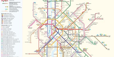 Budimpešti javni prevoz je mapa